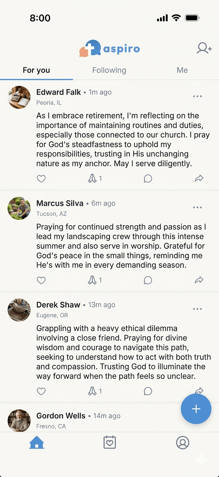 Prayer Feed Screen
